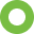 Circular icon with green border and white center
